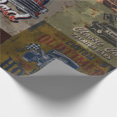 Papier Cadeau Graphique de voiture vintage classique (Coin)