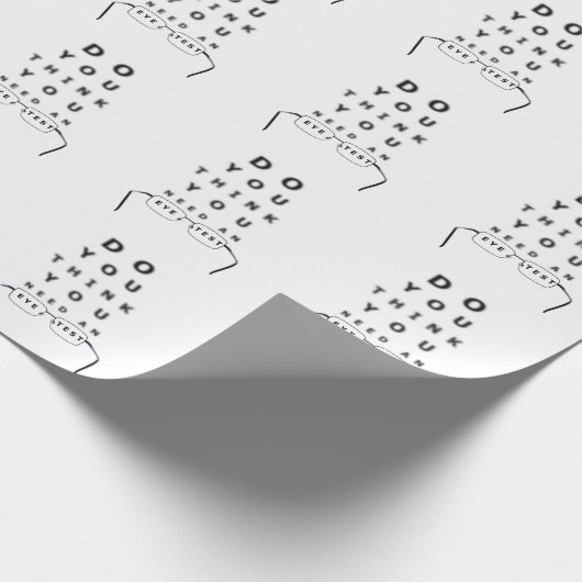 Papier Cadeau Graphique des tests de vue (Coin)