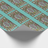 Papier Cadeau Graphique d'extrait de cuisson des fruits à fleurs (Coin)