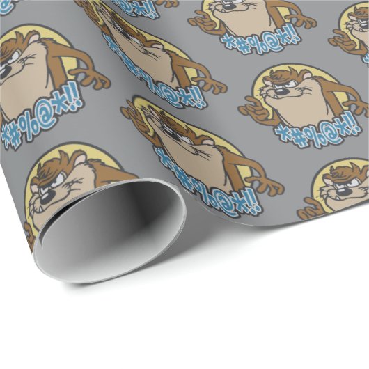 Papier Cadeau Graphique en cercle extensible TAZ™ (Coin rond)