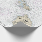 Papier Cadeau Graphique marin des îles Hawaiiennes 19004 (Coin)