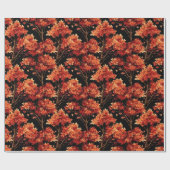 Papier Cadeau Graphique Motif sans couture Red Fall Maple Tree (Plat)