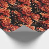 Papier Cadeau Graphique Motif sans couture Red Fall Maple Tree (Coin)