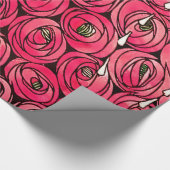 Papier Cadeau Graphique rose Art Nouveau Rennie Macintosh (Coin)
