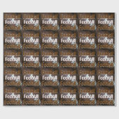 Papier Cadeau Graphiques de football (Plat)