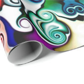 Papier Cadeau Graphiques informatiques. Illustration d'un flo ab (Coin rond)