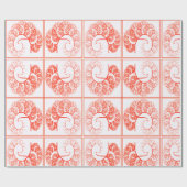 Papier Cadeau Graphiques Orange Palette Tree Motif d'art Abstrai (Plat)