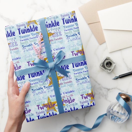 Papier Cadeau Graphiques Twinkle Twinkle avec étoiles (Cadeaux)