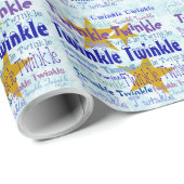 Papier Cadeau Graphiques Twinkle Twinkle avec étoiles (Coin rond)