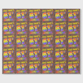 Papier Cadeau Graphisme Arc-en-ciel 61e ANNIVERSAIRE ! & Nom per (Plat)