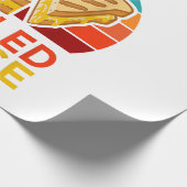 Papier Cadeau Graphisme de l'amoureux du sandwich au fromage gri (Coin)