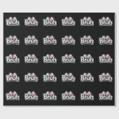 Papier Cadeau Graphisme Mignon d'Oreilles de Lapin Bruh (Plat)