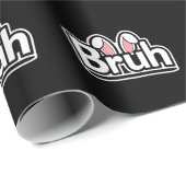 Papier Cadeau Graphisme Mignon d'Oreilles de Lapin Bruh (Coin rond)
