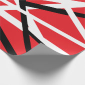 Papier Cadeau graphisme rouge, noir et blanc (Coin)