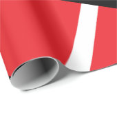 Papier Cadeau graphisme rouge, noir et blanc (Coin rond)