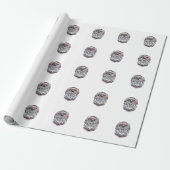 Papier Cadeau Graphisme vectoriel de fierté de petite ville du M (Déroulé)