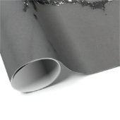Papier Cadeau Graphite noir Parties scintillant marbre pierre Lu (Coin rond)