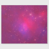 Papier Cadeau Grappe de galaxie de superposition rose (Plat)