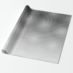 Papier Cadeau Gras Artsy noir et blanc Moiré Motif