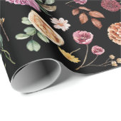 Papier Cadeau Gras Autumn Boho Flowers Jardin botanique (Coin rond)