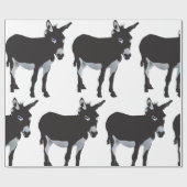 Papier Cadeau Gras Donkey Silhouette ferme animal (Plat)