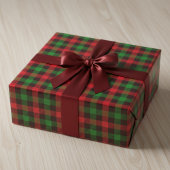 Papier Cadeau Gras Holiday Plaid