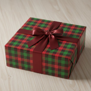 Papier Cadeau Gras Holiday Plaid