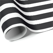 Papier Cadeau Gras Noir Et Blanc (Coin rond)