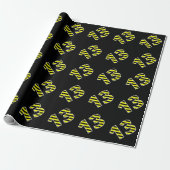 Papier Cadeau Gras, noir et jaune 13 # d'événement (Anniversaire (Déroulé)