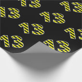 Papier Cadeau Gras, noir et jaune 13 # d'événement (Anniversaire (Coin)