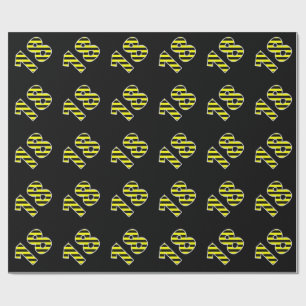 Papier Cadeau Gras, noir et jaune 18 # d'événement (Anniversaire