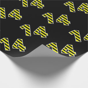 Papier Cadeau Gras, noirs et jaunes 14 # d'événement (Anniversai