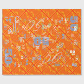 Papier Cadeau Gras orange Union Jack Britanniques Drapeau Swag (Plat)