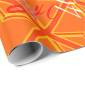 Papier Cadeau Gras orange Union Jack Britanniques Drapeau Swag (Coin rond)