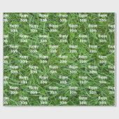 Papier Cadeau Grass vert 30e Anniversaire papier d'enveloppement (Plat)
