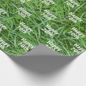 Papier Cadeau Grass vert 70e Anniversaire Papier d'enveloppement (Coin)