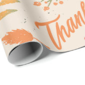 Papier Cadeau Grateful & Thankful Automne Letters (Coin rond)