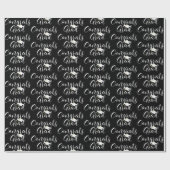 Papier Cadeau GRATUITS GRAD Édition de script noir (Plat)