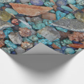 Papier Cadeau Gravier de pierre coloré texture naturelle (Coin)