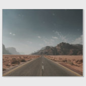 PAPIER CADEAU GRAY ASPHALT ROAD (Plat)