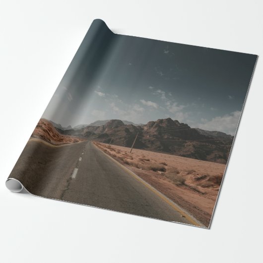 PAPIER CADEAU GRAY ASPHALT ROAD (Déroulé)
