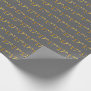 Papier Cadeau Gray, Faux Gold 17e (dix-septième)