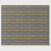 Papier Cadeau Gray, Faux Gold 20th (Vingtième) Event (Plat)