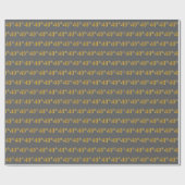 Papier Cadeau Gray, Faux Gold 40th (Quarantième) Event (Plat)
