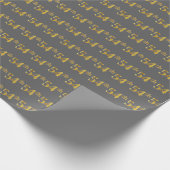 Papier Cadeau Gray, Faux Gold 54e (Cinquante-quatrième) (Coin)