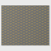 Papier Cadeau Gray, Faux Gold 70th (Seveneth) (Plat)