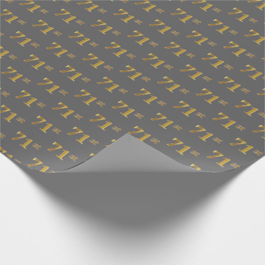 Papier Cadeau Gray, Faux Gold 71e (Soixante-et-onze) (Coin)