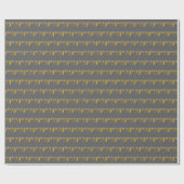 Papier Cadeau Gray, Faux Gold 79e (Soixante-dix-neuvième) (Plat)
