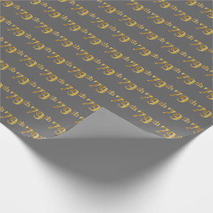 Papier Cadeau Gray, Faux Gold 79e (Soixante-dix-neuvième)