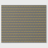 Papier Cadeau Gray, Faux Gold 80th (Eighantième) Event (Plat)